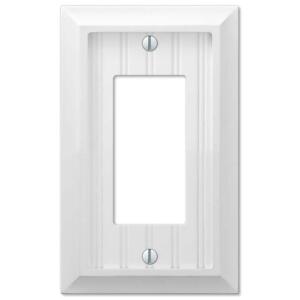 Hampton BayCottage 1-Gang White Decorator/Rocker BMC Compound Wall Plate (269RWHB)