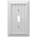 Hampton BayCottage 1 Gang Toggle Composite Wall Plate - White (279TWHB)