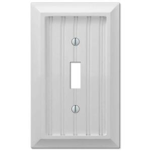 Hampton BayCottage 1 Gang Toggle Composite Wall Plate - White (279TWHB)