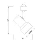 Hampton Bay 1-Light White Integrated LED Linear Track Lighting Mini Step Head (813930)