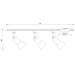 Hampton Bay 4 ft. 3-Light White Linear Track Lighting Kit with R20/PAR20 Medium Step Track Lighting Heads (804719)