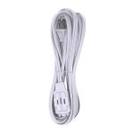 HDX 12 ft. 16/2 Light Duty Indoor Multi-Outlet Extension Cord - (White) FSEX06