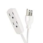 HDX 15 ft. 16/3 Light Duty Indoor Multi-Outlet Extension Cord with Banana Tap - (White)