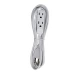 HDX8 ft. 16/3 Light Duty Indoor Multi-Outlet Extension Cord with Banana Tap, White (HD#838-802)