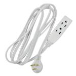 HDX 8 ft. 16/3 Light Duty Indoor Tight Space Multi-Outlet Extension Cord - (White)