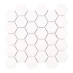 MSIWhite 2 in. Hexagon 11 in. x 11 in. Matte Porcelain Mesh-Mounted Floor and Wall Mosaic Tile (0.81 sq. ft./Each) (NHDWHI2X2HEX)