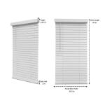 Home Decorators CollectionWhite Cordless Faux Wood Blinds for Windows with 2 in. Slats - 35 in. W x 64 in. L (Actual Size 34.5 in. W x 64 in. L) (10793478184453)