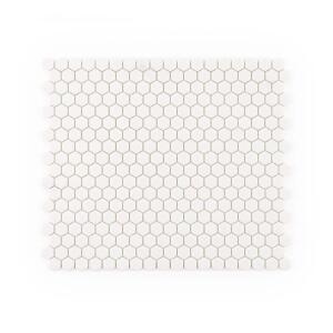 Jeffrey Court5/8" Muze Hexagon White 9.875 in. x 11.375 in. Hexagon Matte Glass Wall and Floor Mosaic Tile (0.78 sq. ft./Each) (13069)