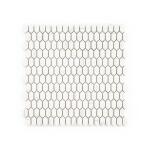 Jeffrey CourtSerenity Dolomite 11.125 in. x 11.875 in. Elongated Hex Matte White/Grey Glass Mosaic Wall/Floor Tile (0.917 SF/Each) (13157)