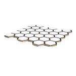 Jeffrey CourtKarats White 10.625 in. x 11.125 in. Hexagon Polished Marble/Gold Metal Floor and Wall Mosaic Tile (0.820 sq. ft./Each) (97937)