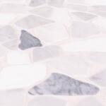 Jeffrey CourtWaterfront White Pebble 11.125 in. x 11.125 in. Honed Marble Wall and Floor Mosaic Tile (0.859 sq. ft./Each) (95671)