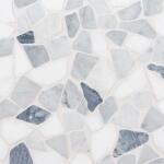 Jeffrey CourtWaterfront White Pebble 11.125 in. x 11.125 in. Honed Marble Wall and Floor Mosaic Tile (0.859 sq. ft./Each) (95671)