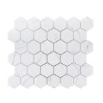 Jeffrey CourtWhisper Valley White 11 in. x 12.625 in. Hexagon Matte Porcelain Wall and Floor Mosaic Tile (0.964 sq. ft./Each) (98439)