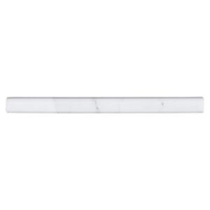 Jeffrey CourtItalian White Carrara .75 in. x 12 in. Honed Marble Wall Pencil Tile (1 Linear Foot) (95352)