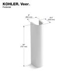 Kohler White Veer Vitreous China Pedestal