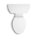 Kohler Highline White Elongated Toilet Seat with Grip Tight Bumpers and Soft Close Feature.