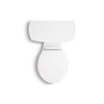 Kohler Highline Round Grip Tight Bumpers, Soft Close Front Toilet Seat in White