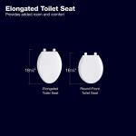 Kohler Wellworth White Elongated Grip Tight Bumpers Front Toilet Seat