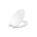 Kohler Wellworth White Elongated Grip Tight Bumpers Front Toilet Seat