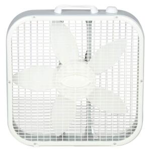 LaskoSave-Smart Energy Efficient 20 in. 3 Speed White Box Fan with Built-In Carry Handle (3733)