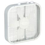 LaskoSave-Smart Energy Efficient 20 in. 3 Speed White Box Fan with Built-In Carry Handle (3733)