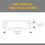 LegrandWiremold Non-Metallic PVC Raceway 15 Amp Duplex Receptacle Box Kit with Faceplate and Outlet, White (NMW2-D)