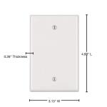 Leviton1-Gang White Blank Plate Nylon Midway/Midsize Wall Plate (10-Pack) - M52-0PJ13-0WM