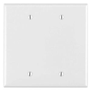 Leviton2-Gang White Blank Plate Nylon Midway/Midsize Wall Plate (1-Pack) - R52-0PJ23-00W