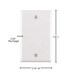 Leviton1-Gang White Blank Plate Plastic Standard Wall Plate (1-Pack) - R52-88014-00W