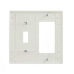 Leviton2-Gang White 1-Toggle / 1-Decora/Rocker Plastic Standard Wall Plate (1-Pack) - R52-80405-00W