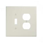 Leviton2-Gang White 1-Toggle / 1-Duplex Outlet/Receptacle Plastic Jumbo/Oversized Wall Plate (1-Pack) - R62-88105-00W