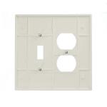 Leviton2-Gang White 1-Toggle / 1-Duplex Outlet/Receptacle Plastic Jumbo/Oversized Wall Plate (1-Pack) - R62-88105-00W