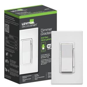 Leviton Decora Smart Wi-Fi Dimmer (2nd Gen) No Hub Required - White