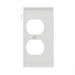 Leviton1-Gang White Duplex Outlet/Receptacle Nylon Standard Sectional End Panel Wall Plate (1-Pack) - 905-0PSE8-00W