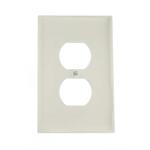 Leviton1-Gang White Duplex Outlet/Receptacle Nylon Midway/Midsize Wall Plate (10-Pack) - M52-00PJ8-0WM