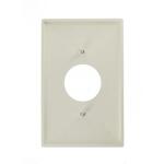 Leviton1-Gang White 1.406 in. Hole Single Outlet/Receptacle Nylon Midway/Midsize Wall Plate (1-Pack) - R52-00PJ7-00W