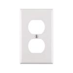 Leviton1-Gang White Duplex Outlet/Receptacle Plastic Standard Wall Plate (88003-00W) (1-Pack)