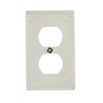 Leviton1-Gang White Duplex Outlet/Receptacle Plastic Standard Wall Plate (88003-00W) (1-Pack)