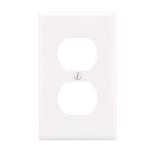 Leviton1-Gang White Duplex Outlet/Receptacle Plastic Standard Wall Plate (88003-00W) (1-Pack)