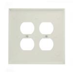 Leviton2-Gang White Duplex Outlet/Receptacle Plastic Standard Wall Plate (1-Pack) - R52-88016-00W