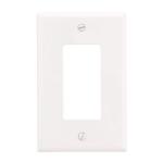 Leviton1-Gang White Decora/Rocker Plastic Standard Wall Plate (1-Pack) - R52-80401-00W