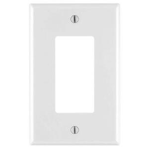 Leviton1-Gang White Decora/Rocker Nylon Midway/Midsize Wall Plate (0PJ26-00W) (1-Pack)