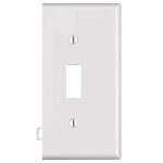 Leviton1-Gang White Toggle Nylon Standard Sectional End Panel Wall Plate (1-Pack) - 905-0PSE1-00W