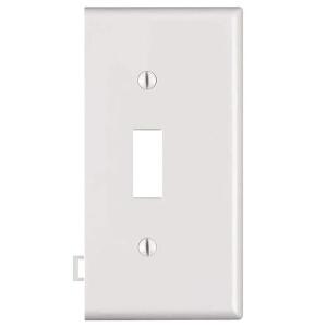 Leviton1-Gang White Toggle Nylon Standard Sectional End Panel Wall Plate (1-Pack) - 905-0PSE1-00W