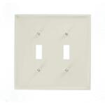 Leviton2-Gang White Toggle Nylon Standard Wall Plate (1-Pack) - R52-00PJ2-00W