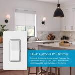 Lutron Diva Smart Dimmer Switch for Caseta Smart Lighting, 150-Watt LED (DVRF-6L-WH-R) White DVRF-6L-WH-R