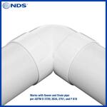 NDS4 in. Hub x Hub PVC S&D 90-Degree Elbow Fitting (4P02)