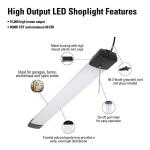 MetaluxSHP 46 in. 128-Watt Equivalent, 10000-Lumens Integrated LED, White Shop Light, 4000K CCT (4SHP10040R)