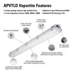 MetaluxVaportite 4 ft. White Integrated LED Industrial Vaportite withSelectable CCT and Lumen (4APVTLD-SL3C3)