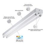 MetaluxSLES 4 ft. 64-Watt Equivalent 2-Lamp Strip Light Luminaire Plus LED T8 Tube Bundle, 4000K, UNV Non-Dim (SLES2T82G40)